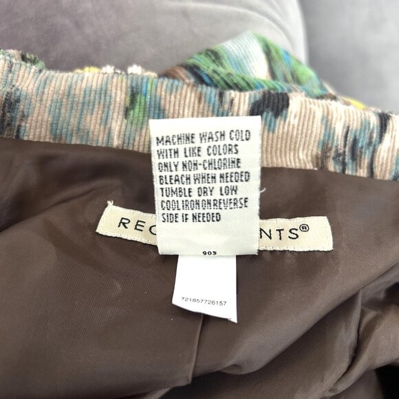 REQUIREMENTS Soft Corduroy Blazer Multicolor Zip Jacket - Picture 6 of 7